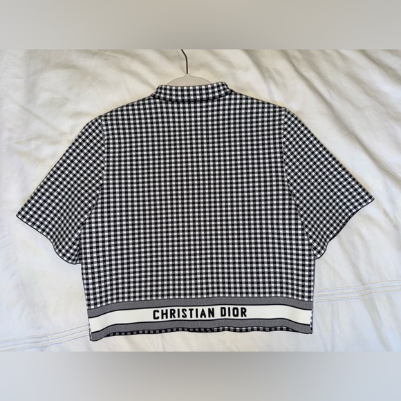 Cropped Jacket Gray and Black Check'n'Dior Knit | DIOR - Picture 5 of 11